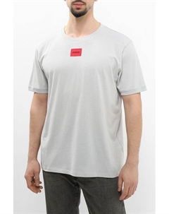 Футболка хлопковая с принтом Hugo