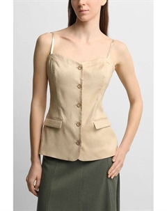 Жилет с добавлением льна на бретельках Guess