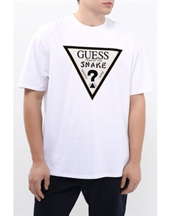 Футболка хлопковая с логотипом Guess