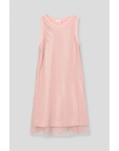 Платье 2в1 без рукавов со стразовой сеткой Choupette