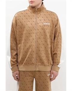 Толстовка на молнии с принтом из монограмм бренда Guess