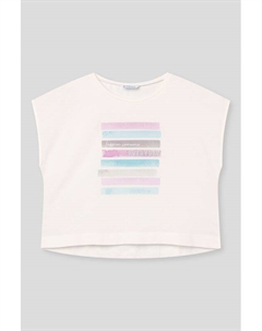 Футболка хлопковая без рукавов с принтом Mayoral