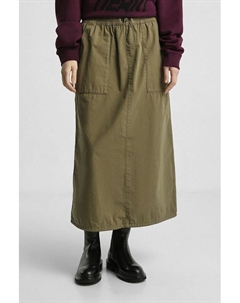 Юбка хлопковая на кулиске с карманами Hugo blue