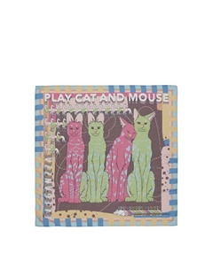 Платок из шелка и хлопка с принтом Eleganzza