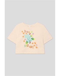 Футболка хлопковая с принтом Desigual