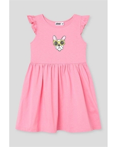 Платье хлопковое с принтом Gioco