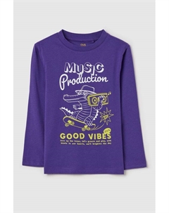 Лонгслив хлопковый с принтом Ovs