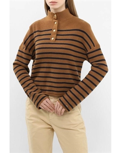 Пуловер шерстяной с воротником стойкой на пуговицах Tommy hilfiger