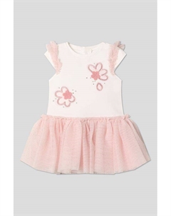 Платье с юбкой из сетки и декором Mayoral