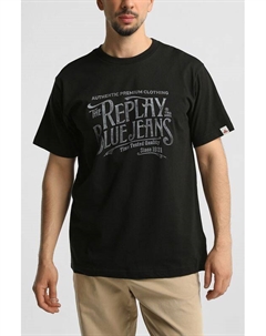 Футболка хлопковая с принтом Replay