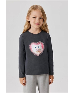 Лонгслив хлопковый с декором Acoola