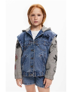 Куртка джинсовая с капюшоном и принтом Desigual