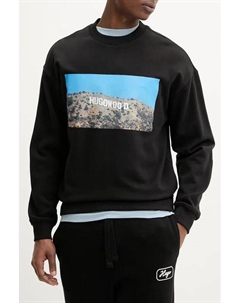 Свитшот хлопковый с принтом Hugo