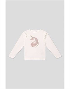 Лонгслив хлопковый с принтом Minymo®