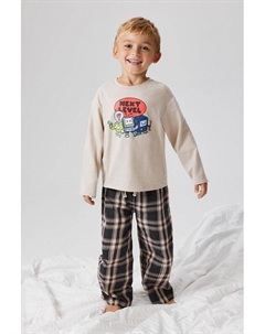 Пижама хлопковая с принтом Acoola