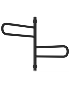 Полотенцесушитель электрический ЭПС "ПАРЕО 4.0-2С" 567х535 (Матовый чёрный) Сунержа