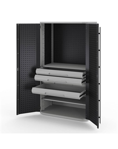 Шкаф металлический 2х дверный Kobor Expert MC/2-100/60 2S.1P.30B Кобор