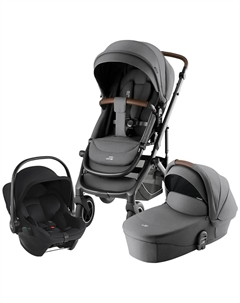 Набор детская коляска Smile 5Z Mineral Grey + автокресло Baby-Safe Core Space Black Britax roemer