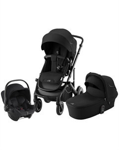 Набор детская коляска Smile 5Z Space Black + автокресло Baby-Safe Core Space Black Britax roemer