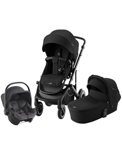 Набор детская коляска Smile 5Z Space Black + автокресло Baby-Safe Core Midnight Grey Britax roemer