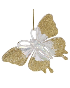 Подвеска Бабочка 11см акрил золотой Maxijoy