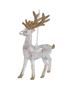 Подвеска Олень 14,5см акрил шампань Maxijoy