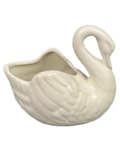 Шкатулка Лебедь 11х6,6х9,5см декоративный горшок, керамика Нет марки