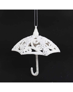 Подвеска Зонт 11см пластик белый Maxijoy