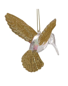 Подвеска Колибри 10,5см акрил золотой Maxijoy