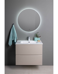 Мебель для ванной комнаты Джейн 80 см подвесная, бежевая Aquanet