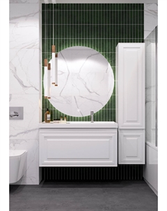 Мебель для ванной комнаты Агата 100 см подвесная, белый сатин Aquanet