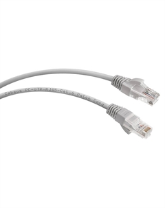 Патч-корд UTP кат.6, 15 м, RJ45-RJ45, серый, CU, (PC-UTP-RJ45-Cat.6-15m) Cabeus
