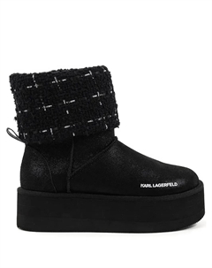 Термо-ботинки на платформе с трикотажной отделкой, черный Karl lagerfeld
