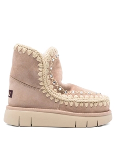 Вязаные сапоги, украшенные стразами, коричневый Mou