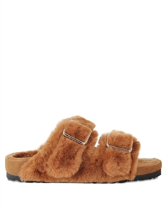 Тапочки Arizona с ремешками и пряжками, коричневый Birkenstock