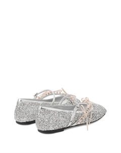 Балетки с квадратным носком, серебристый Jimmy choo