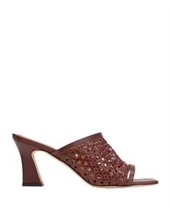 Сандалии Woven Leather Square Toe Sandal, шоколадный 8 by yoox