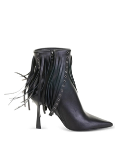 Ботильоны с бахромой, черный Chantal