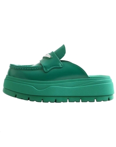 Женские тапочки без специальной функции с закрытым носком Green Silver Jordan