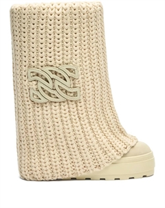 Ботинки с логотипом, бежевый Casadei