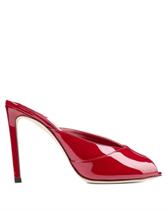 Мюли Brigitte с открытым носком, каблук 100 мм, красный Jimmy choo