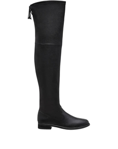Сапоги выше колена Lowland с миндалевидным носком и каблуком 40 мм, черный Stuart weitzman