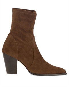 Замшевые ботинки Jolene на каблуке 87 мм, коричневый Stuart weitzman
