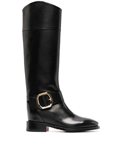 Сапоги с пряжкой, черный Santoni