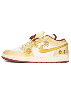 Air 1 Gilded Silver Brocade амортизация, износостойкие низкие кеды винтажные баскетбольные кроссовки women's gold Jordan