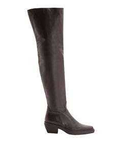 Ботинки Leather Western Over-The-Knee Boots, темно-коричневый 8 by yoox