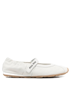 Балетки из наппы, белый Miu miu