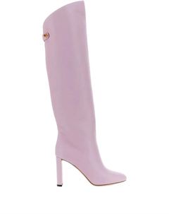 Кожаные ботинки Adriana на каблуке 90 мм, фиолетовый Maison skorpios