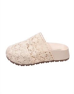 Женские тапочки Beige с закрытым носком и устойчивостью к истиранию, бежевый Tafn