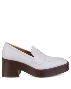 Лоферы на блочном каблуке, белый Tod's